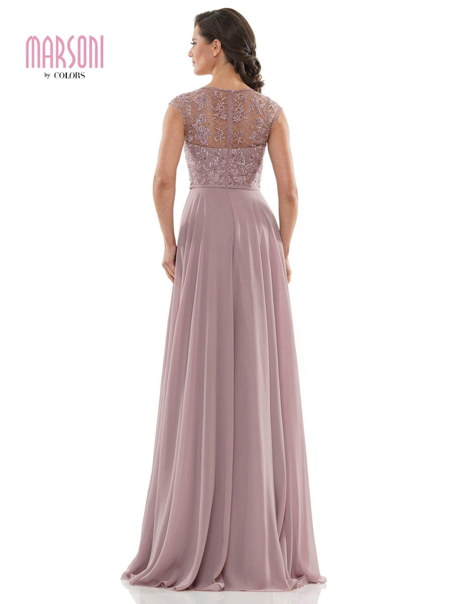 Marsoni Long Cap Sleeve Mother of the Bide Gown 219 - The Dress Outlet