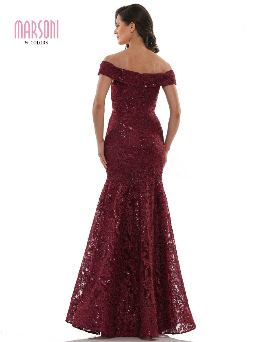 Marsoni Long Formal Fitted  Lace Long Gown 1118 - The Dress Outlet
