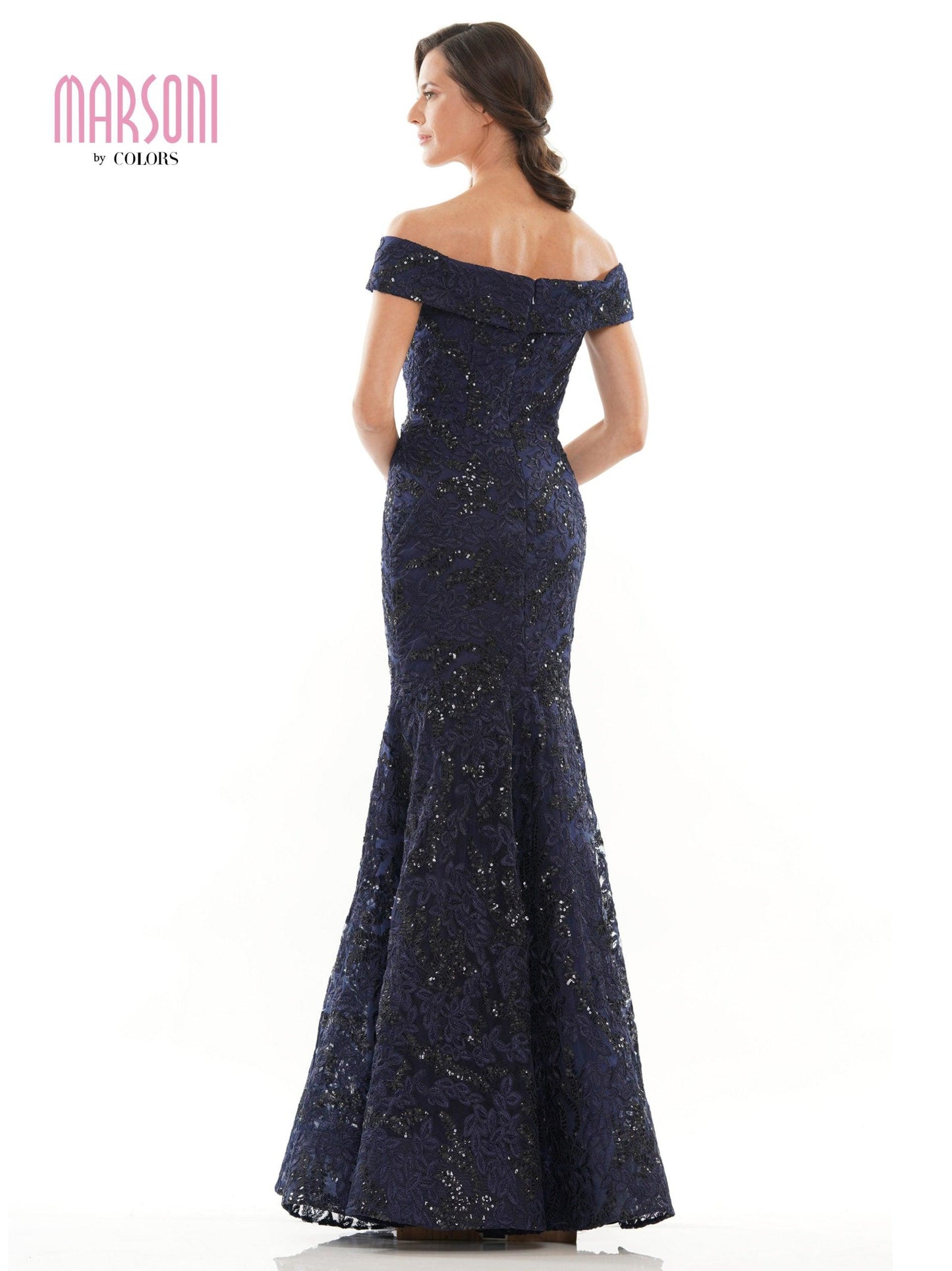 Marsoni Long Formal Fitted  Lace Long Gown 1118 - The Dress Outlet