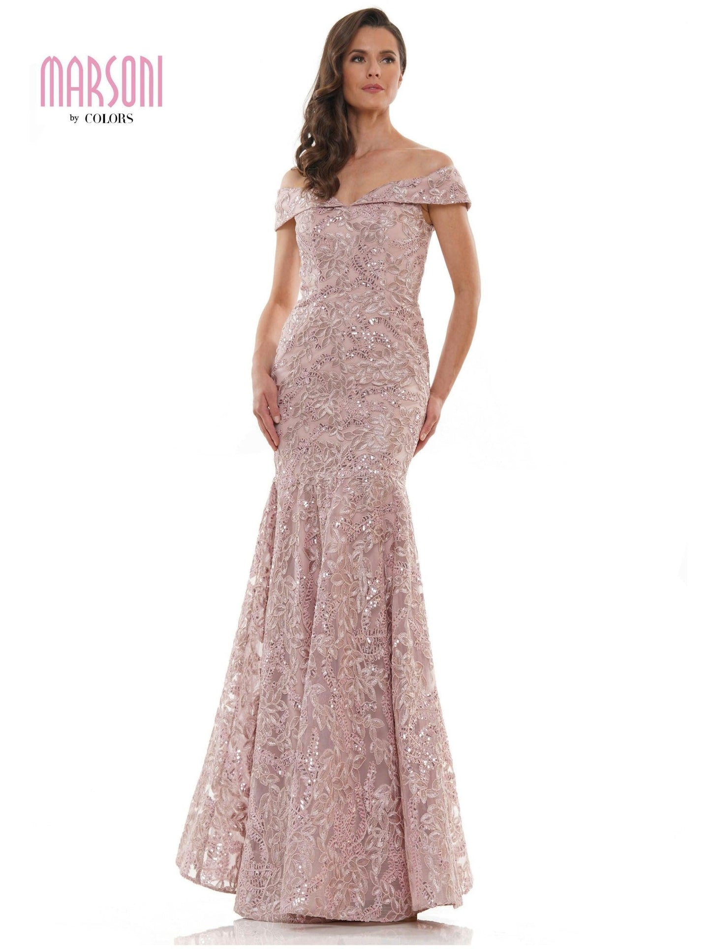 Marsoni Long Formal Fitted  Lace Long Gown 1118 - The Dress Outlet
