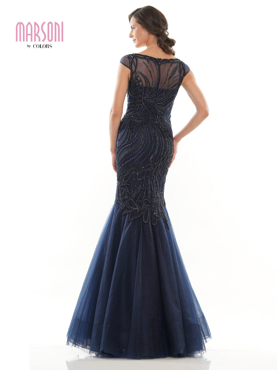Marsoni Long Formal Mermaid Fitted Dress 1126 - The Dress Outlet