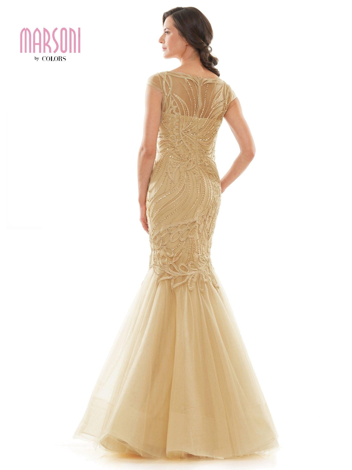 Marsoni Long Formal Mermaid Fitted Dress 1126 - The Dress Outlet
