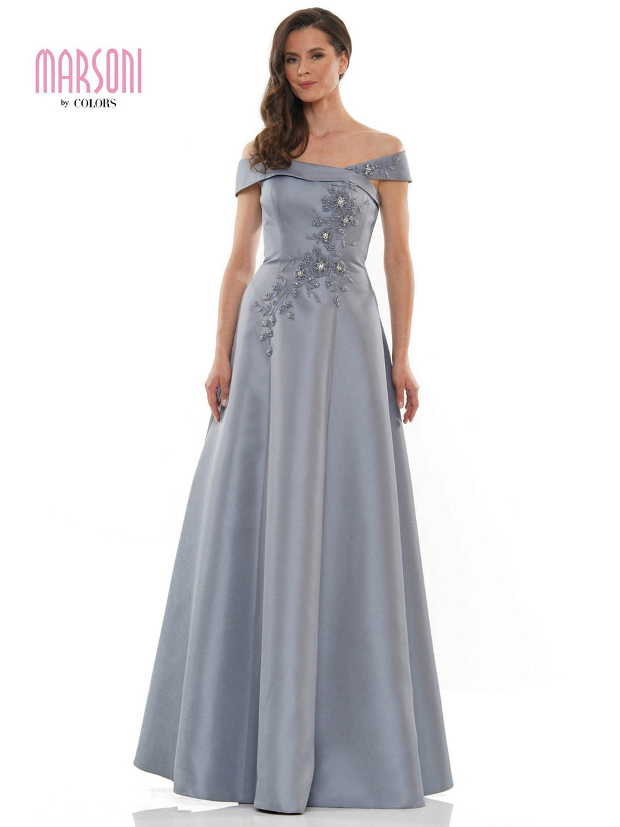 Marsoni Long Formal Off Shoulder Dress 1138 - The Dress Outlet