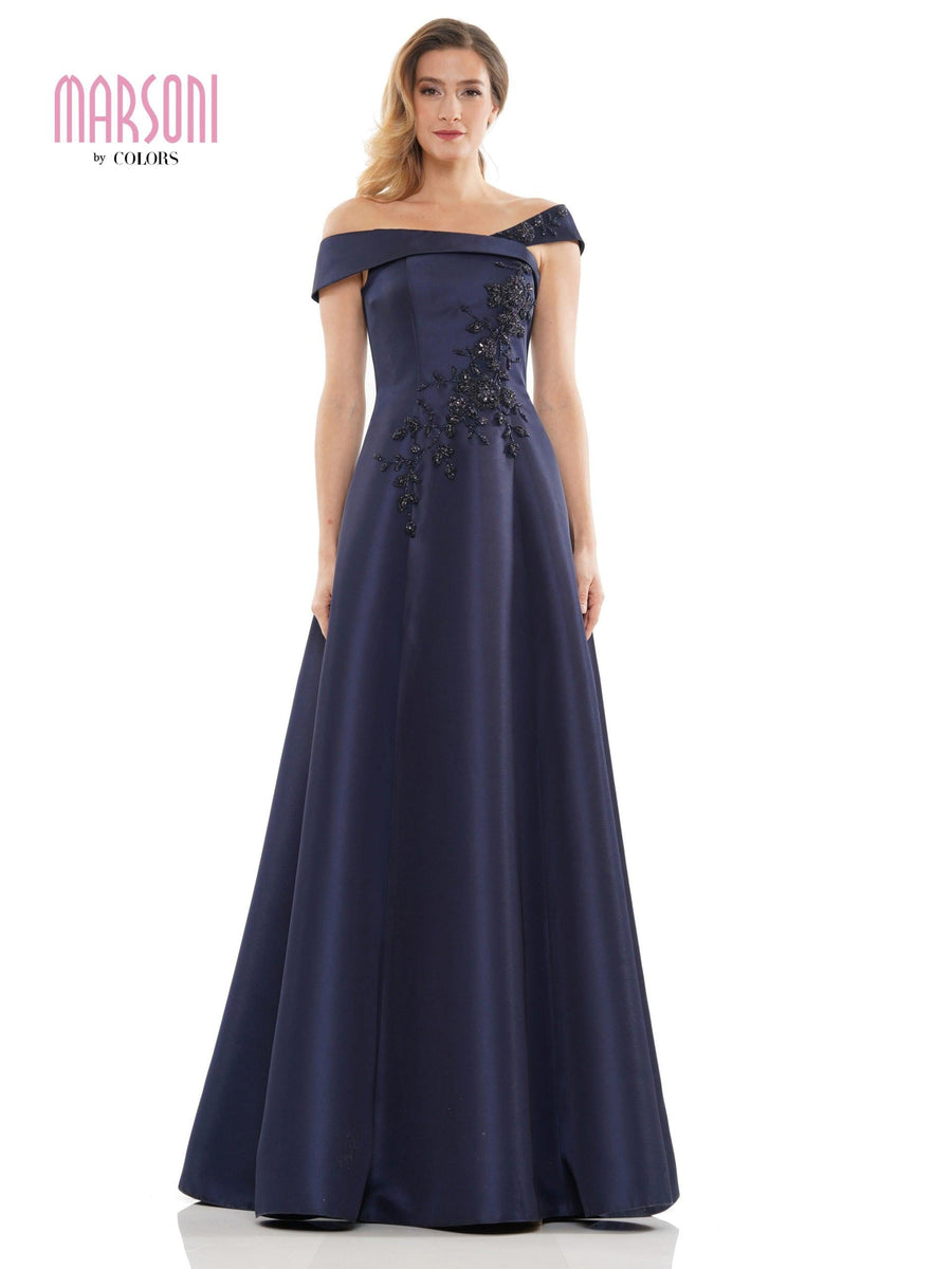 Marsoni Long Formal Off Shoulder Dress 1138 - The Dress Outlet