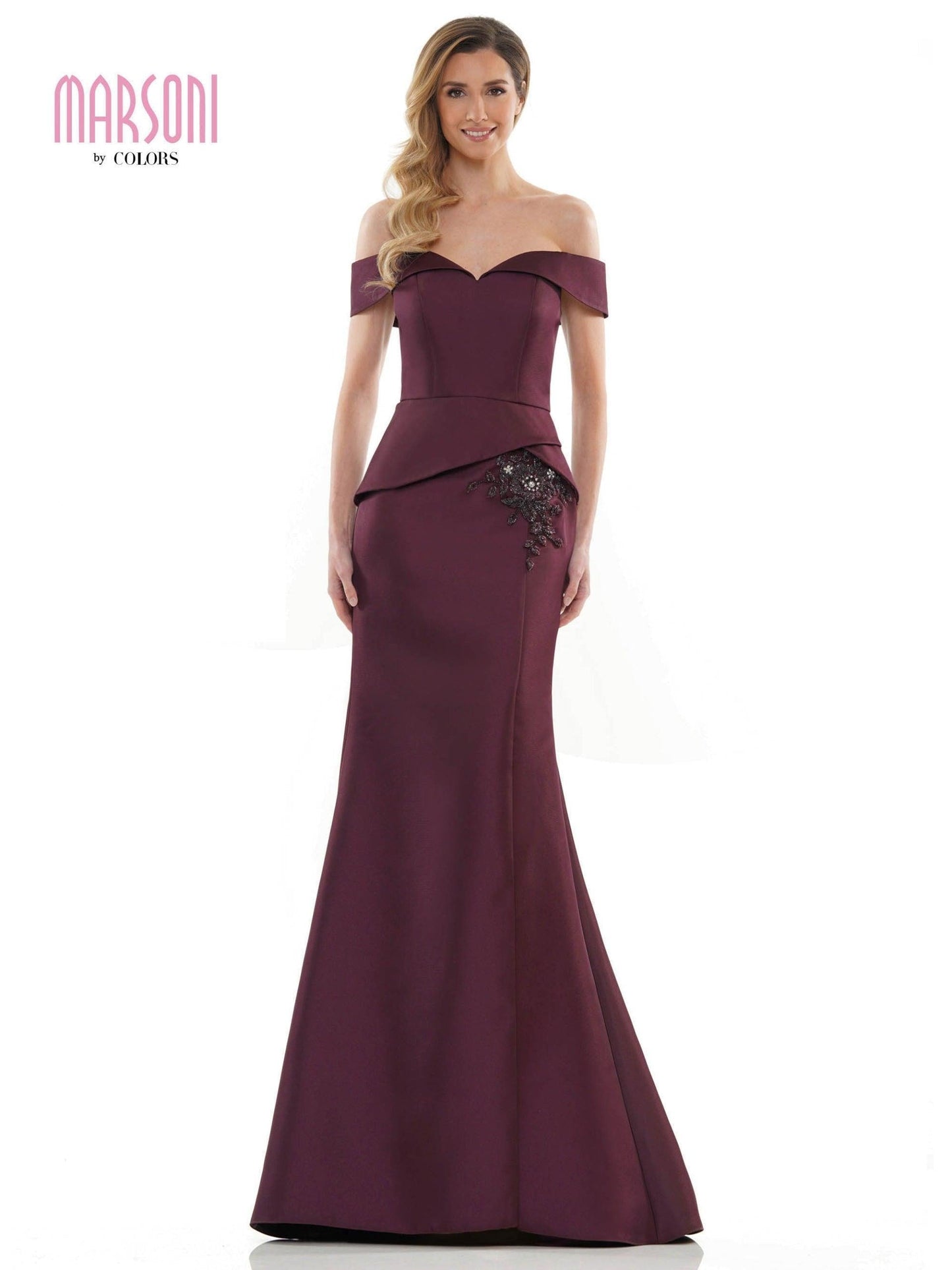 Marsoni Long Formal Off Shoulder Dress 1143 - The Dress Outlet