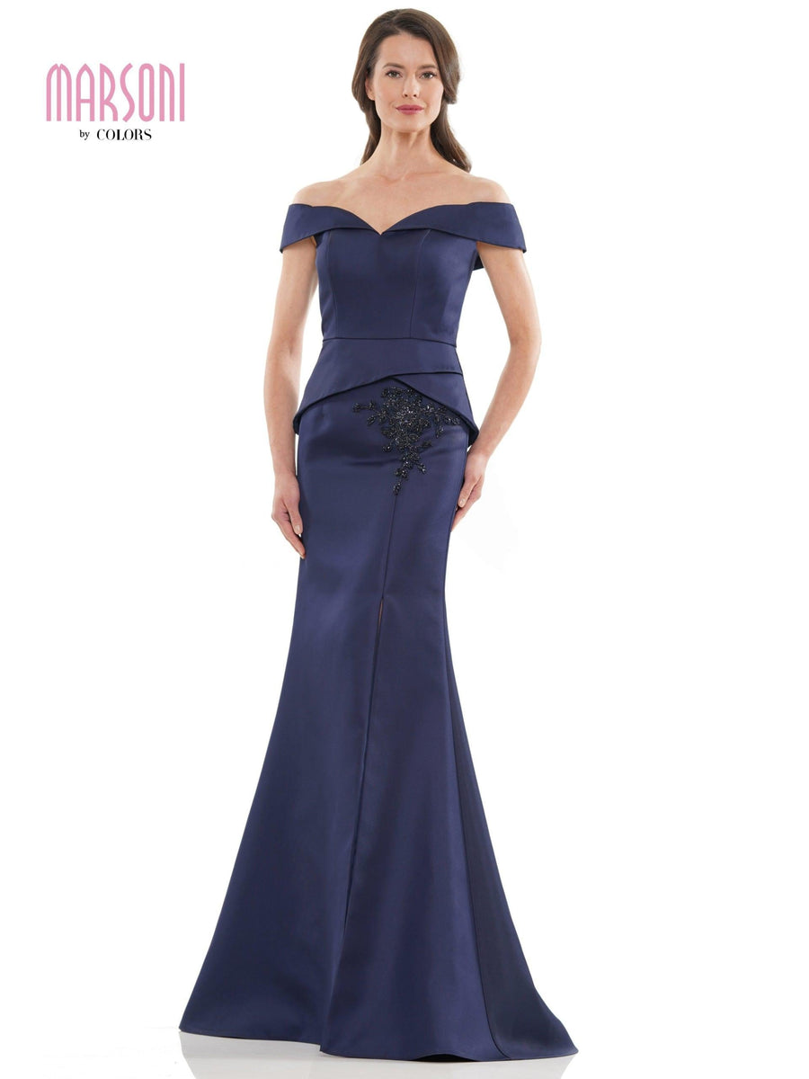 Marsoni Long Formal Off Shoulder Dress 1143 - The Dress Outlet