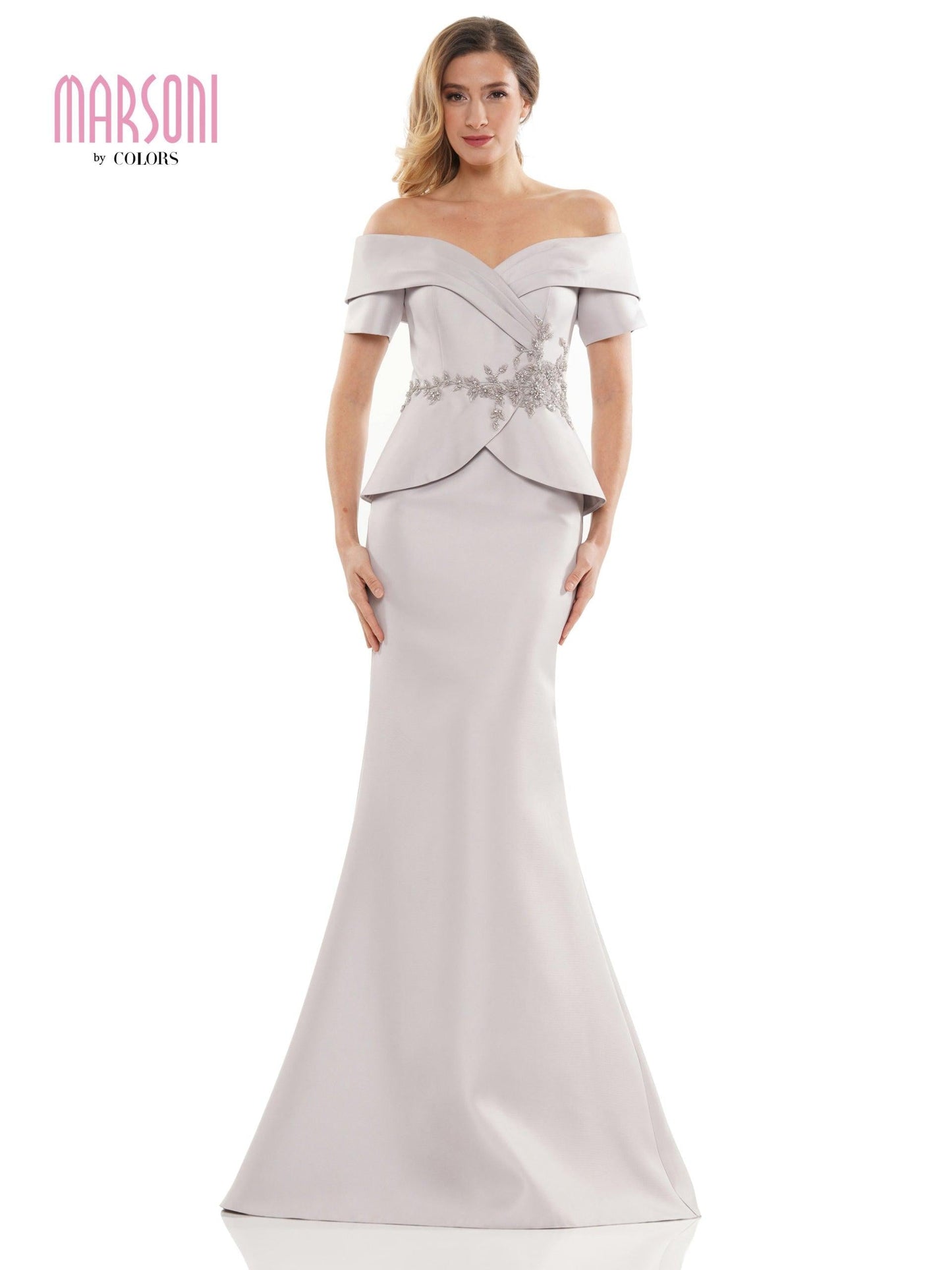 Marsoni Long Formal Off Shoulder Dress 1144 - The Dress Outlet