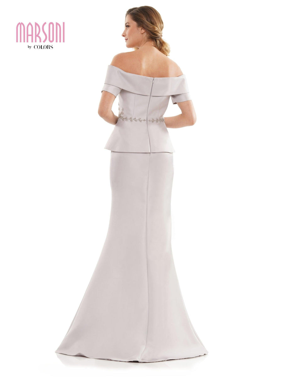 Marsoni Long Formal Off Shoulder Dress 1144 - The Dress Outlet