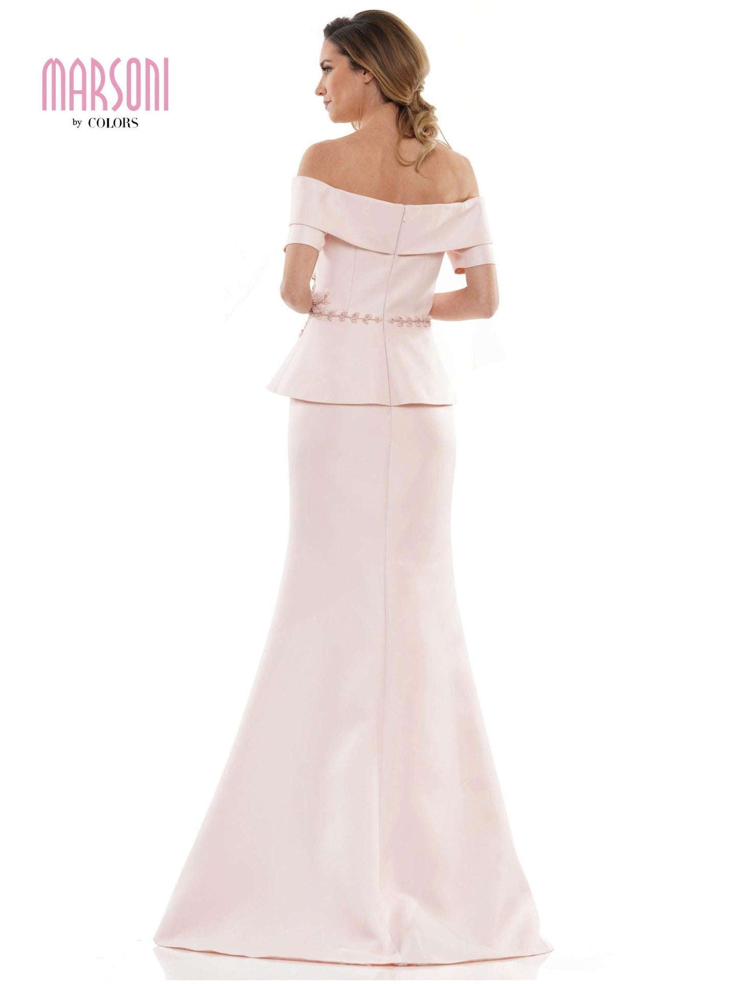 Marsoni Long Formal Off Shoulder Dress 1144 - The Dress Outlet