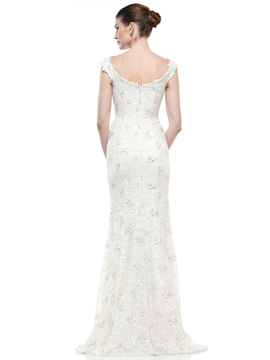 Marsoni Long Formal Off Shoulder Lace Dress 221 - The Dress Outlet