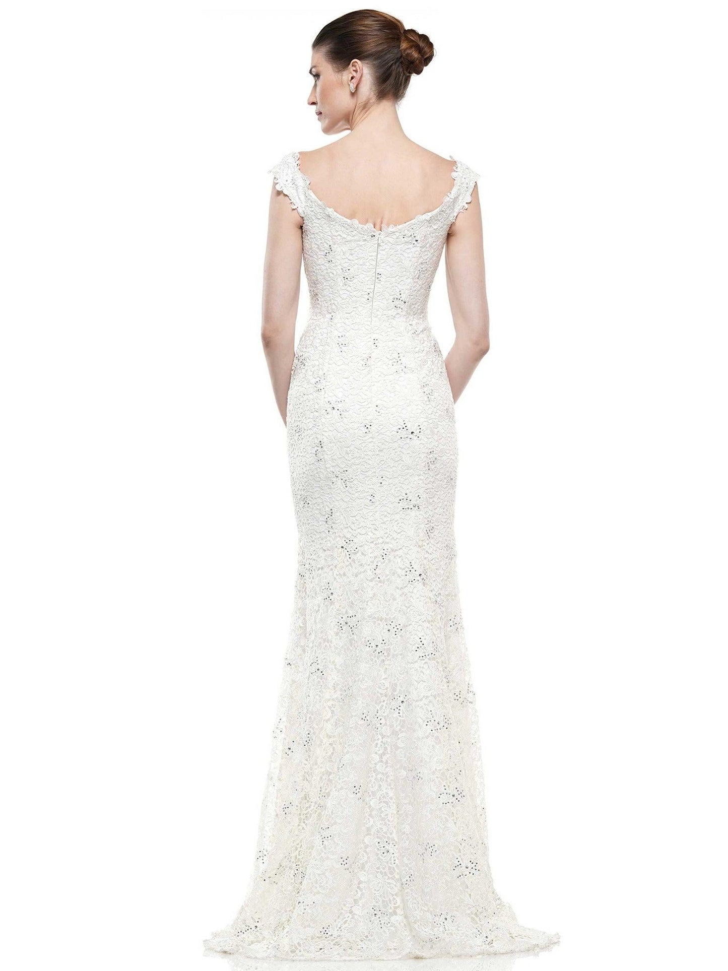 Marsoni Long Formal Off Shoulder Lace Dress 221 - The Dress Outlet