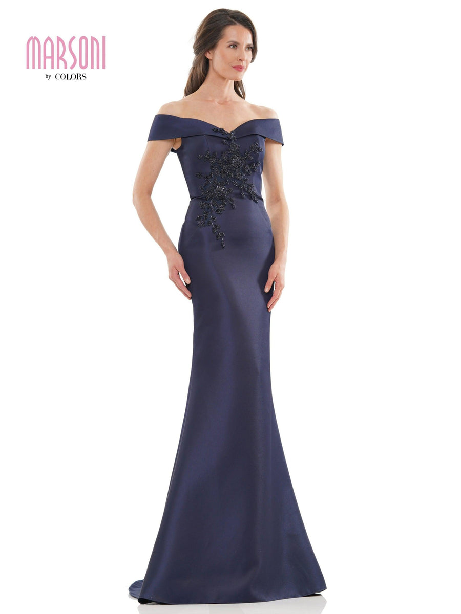 Marsoni Long Formal Off Shoulder Mermaid Dress 1142 - The Dress Outlet