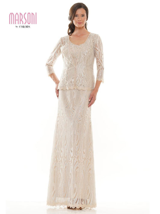 Marsoni Long Mother of the Bride Jacket Dress 310 - The Dress Outlet