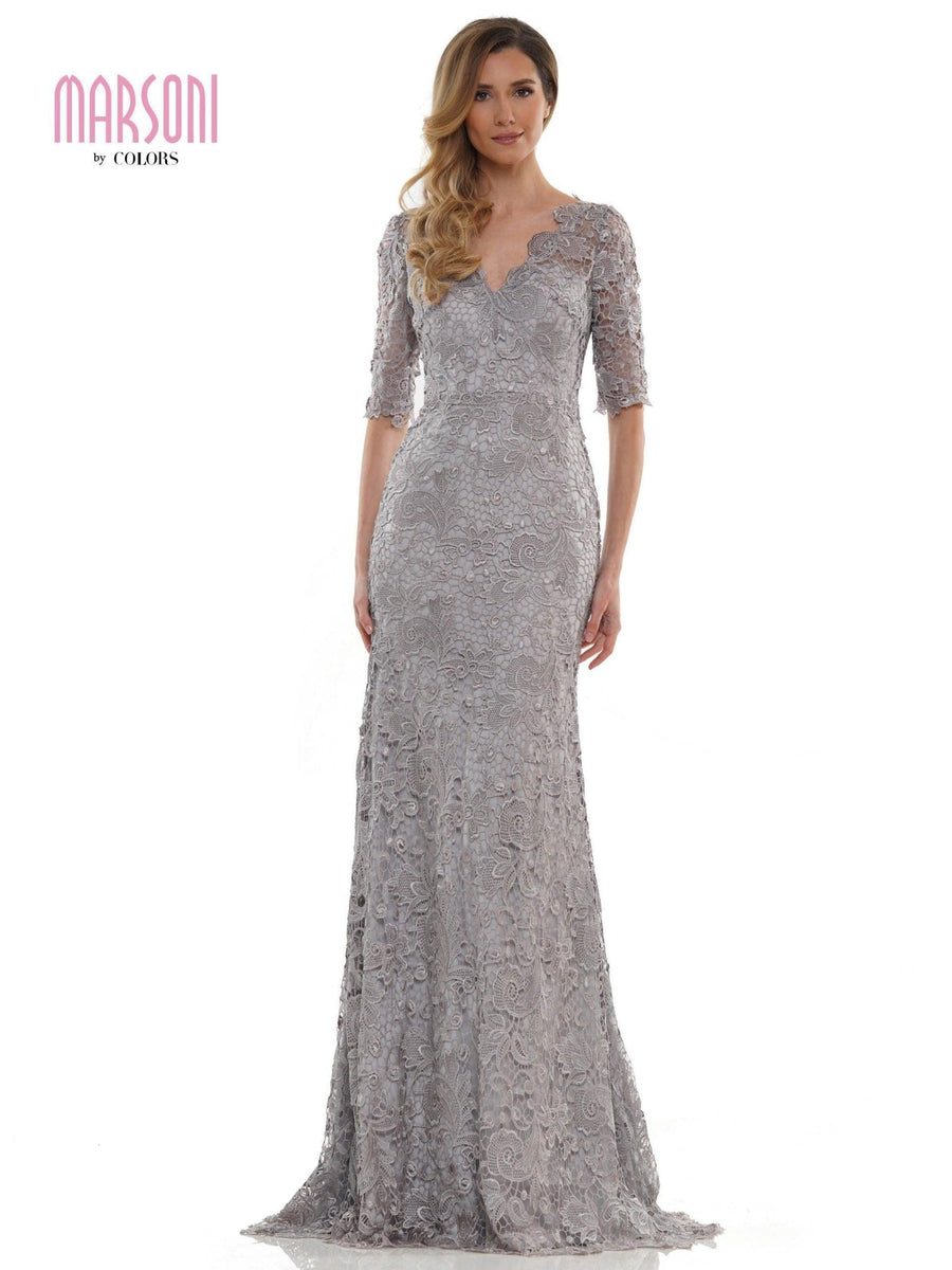 Marsoni Long Mother of the Bride Lace Dress Sale - The Dress Outlet