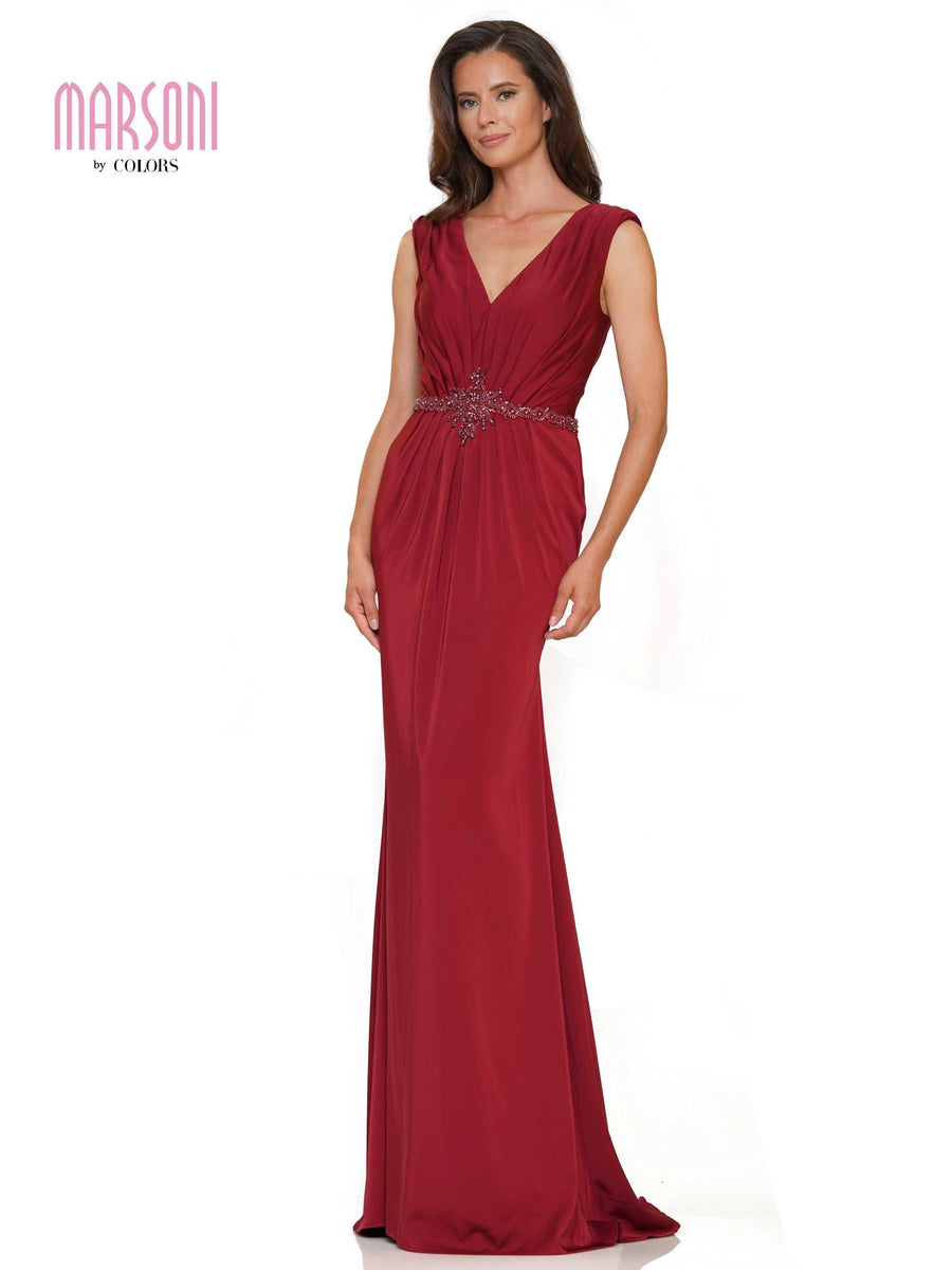 Marsoni Long Sleeveless Formal Dress 1157 - The Dress Outlet