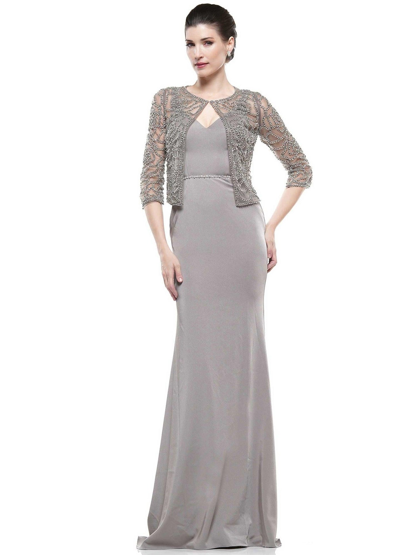 Marsoni Mother of the Bride Floral Long Dress 1001 - The Dress Outlet