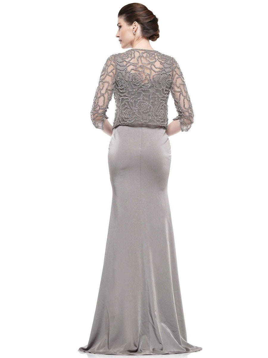 Marsoni Mother of the Bride Floral Long Dress 1001 - The Dress Outlet