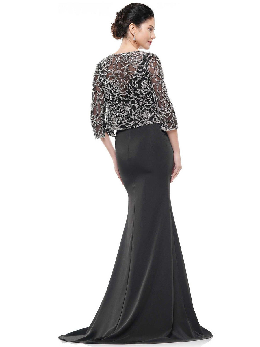 Marsoni Mother of the Bride Floral Long Dress 1001 - The Dress Outlet