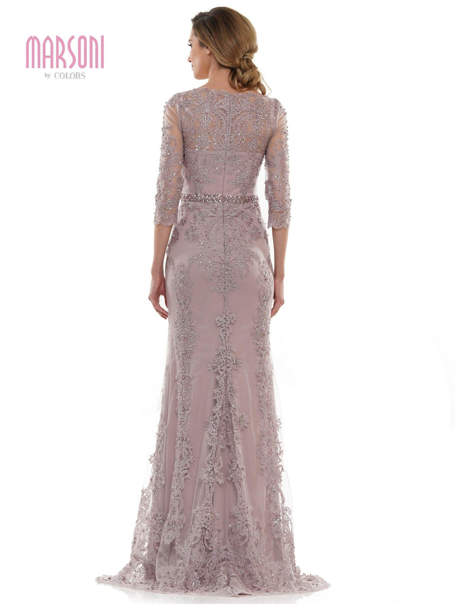 Marsoni Mother of the Bride Long Lace Dress 1123 - The Dress Outlet