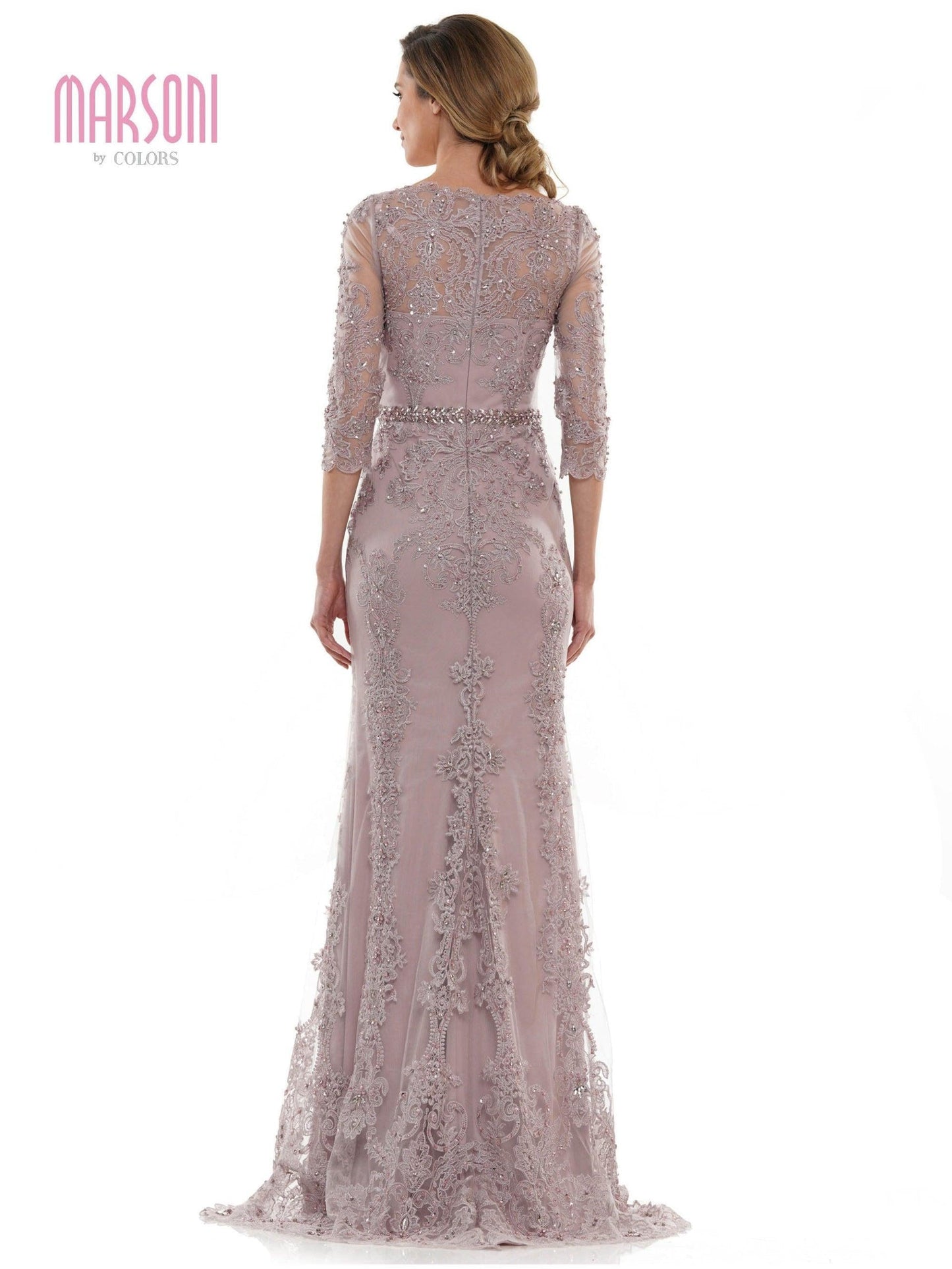 Marsoni Mother of the Bride Long Lace Dress 1123 - The Dress Outlet