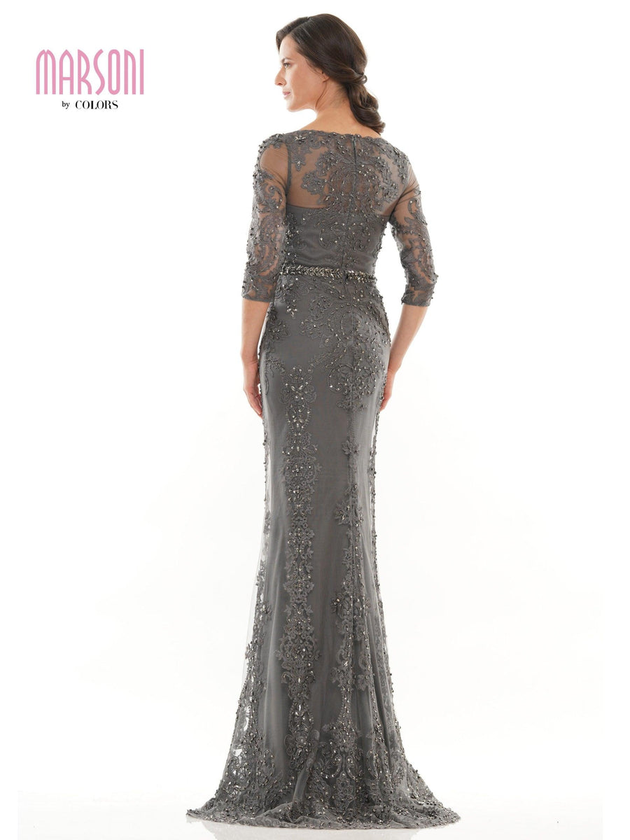 Marsoni Mother of the Bride Long Lace Dress 1123 - The Dress Outlet