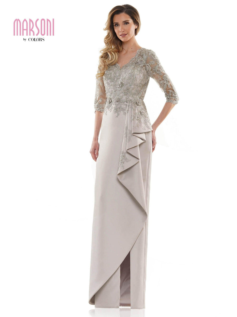 Marsoni Mother of the Bride Long Lace Dress 1134 - The Dress Outlet