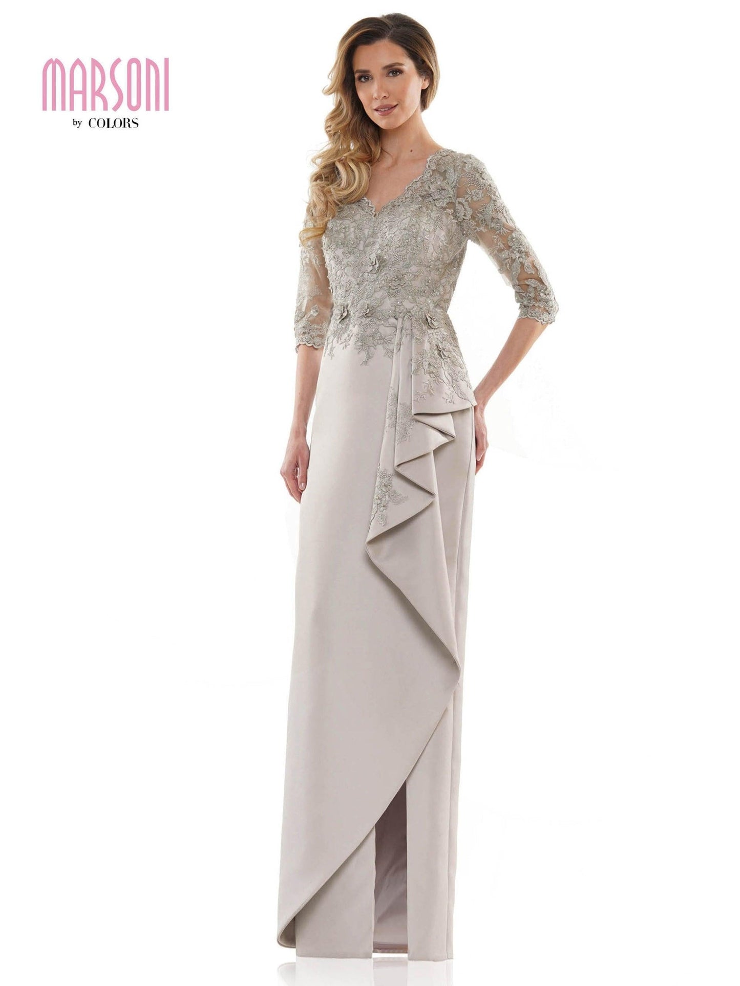 Marsoni Mother of the Bride Long Lace Dress 1134 - The Dress Outlet