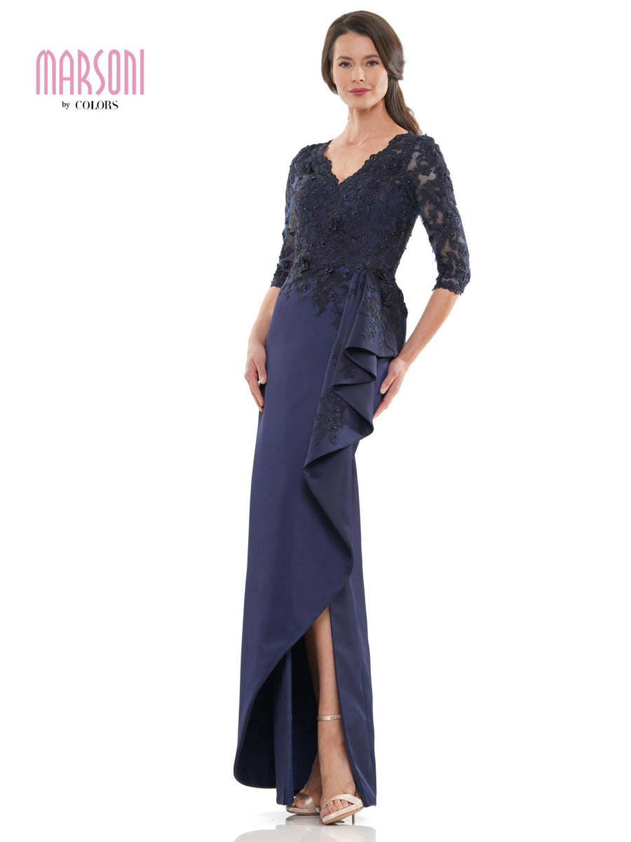 Marsoni Mother of the Bride Long Lace Dress 1134 - The Dress Outlet