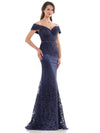 Marsoni Off Shoulder Beaded Long Gown 1122 - The Dress Outlet