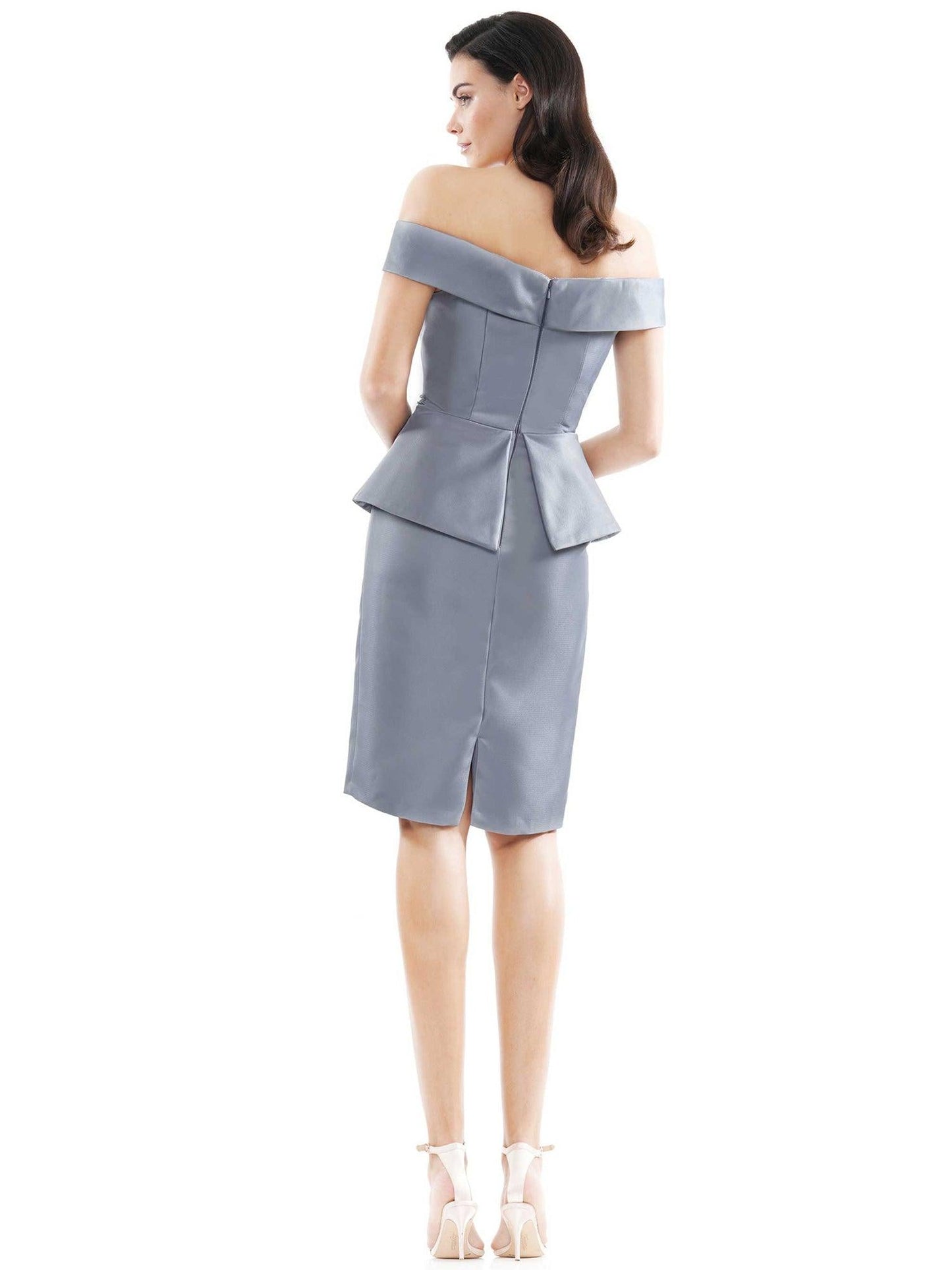 Marsoni Off Shoulder Peplum Short  Dress 1059 - The Dress Outlet
