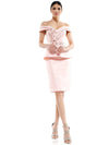 Marsoni Off Shoulder Peplum Short  Dress 1059 - The Dress Outlet