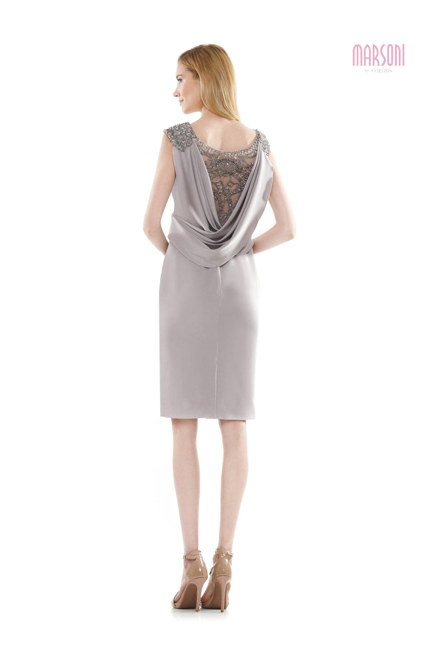 Marsoni Short Mother of the Bride Beaded Dress 1109 - The Dress Outlet
