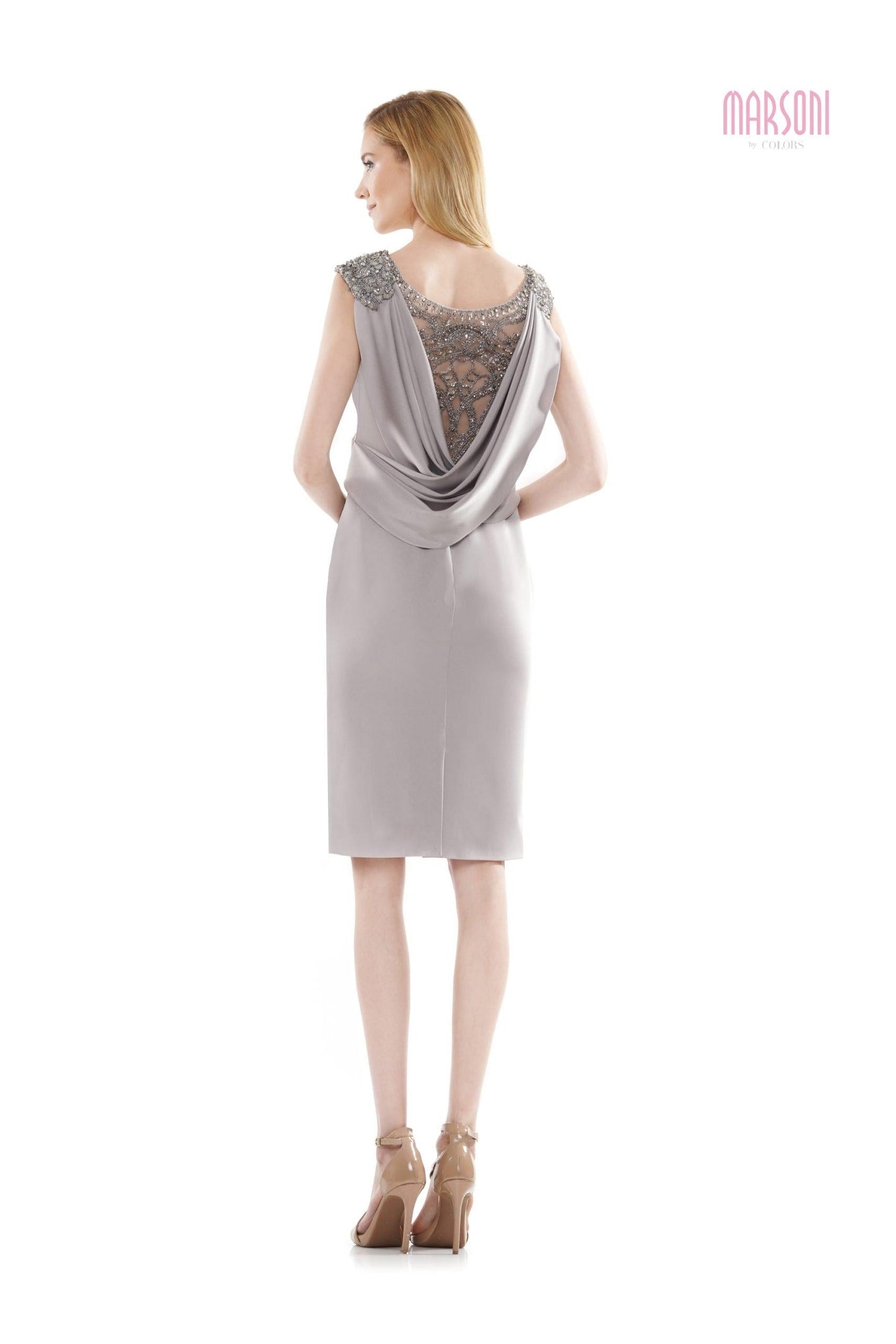 Marsoni Short Mother of the Bride Beaded Dress 1109 - The Dress Outlet