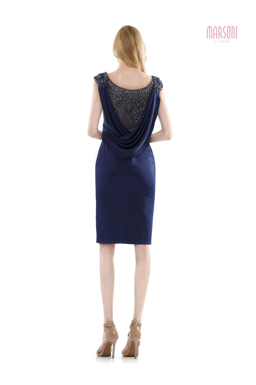 Marsoni Short Mother of the Bride Beaded Dress 1109 - The Dress Outlet