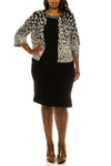 Maya Brooke Plus Size Short Print Jacket Dress 29212 - The Dress Outlet