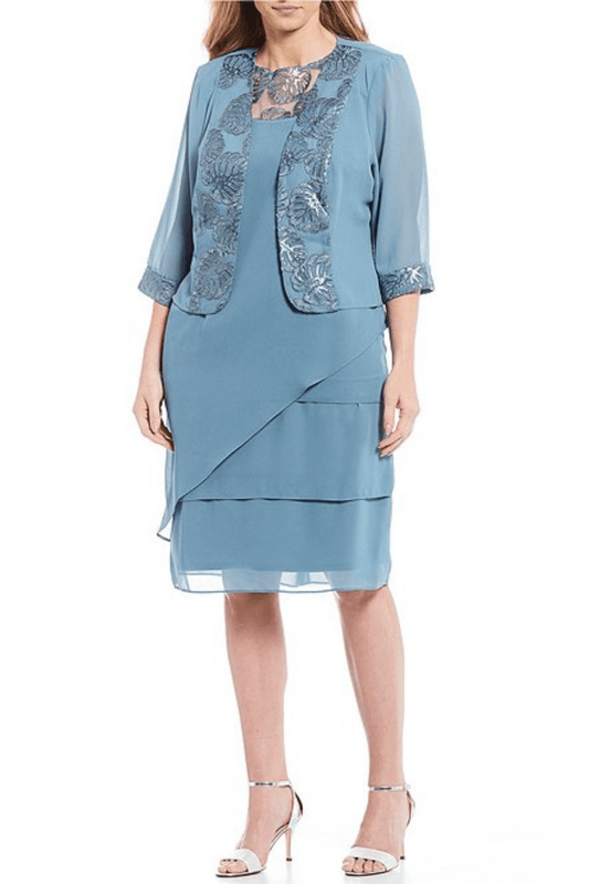 Maya Brooke Short Plus Size Jacket Dress 29149 - The Dress Outlet