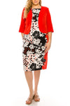 Maya Brooke Short Plus Size Print Jacket Dress 29052 - The Dress Outlet