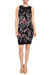 Cocktail Dresses Short Floral Print Fitted Cocktail Dress Floral