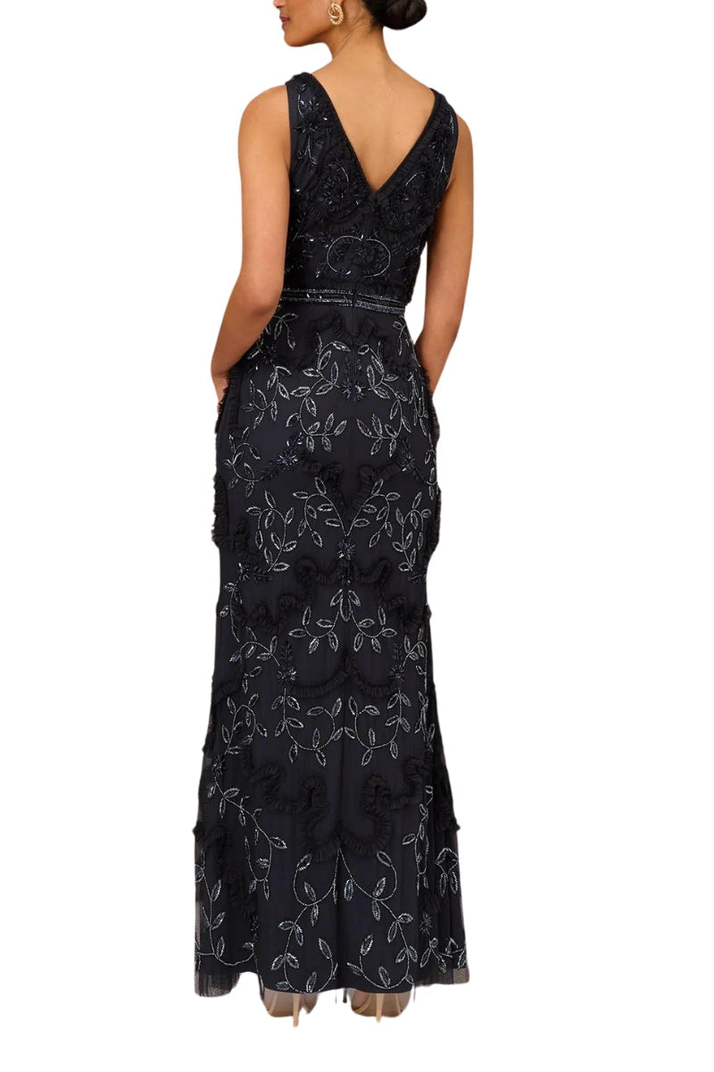 Formal Dresses Beaded Long Formal Ruffle Evening Dress Twilight