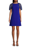 Cocktail Dresses Short Fitted Cocktail Mini Cape Dress Royal Sapphire