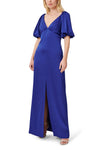 Formal Dresses Pleated Long Evening Slit Formal Dress Royal Sapphire