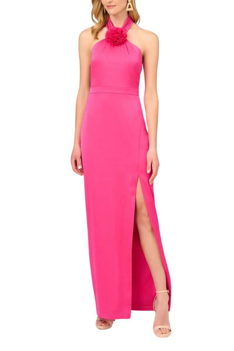 Prom Dresses Fitted Long Formal Slit Prom Dress Hot Pink