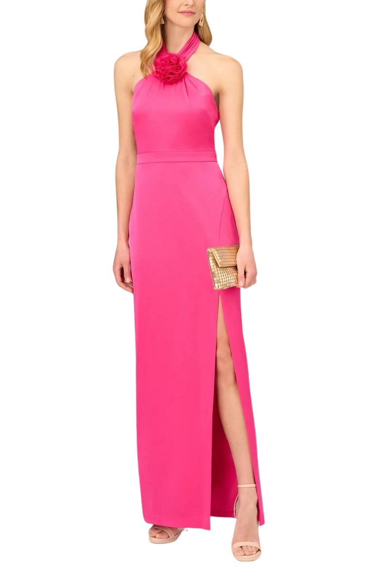 Prom Dresses Fitted Long Formal Slit Prom Dress Hot Pink