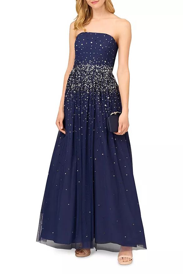 Formal Dresses Long Beaded Ball Gown Formal Dress NAVY
