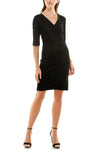 Cocktail Dresses Fitted Short Velvet Cocktail Dress Black Silver