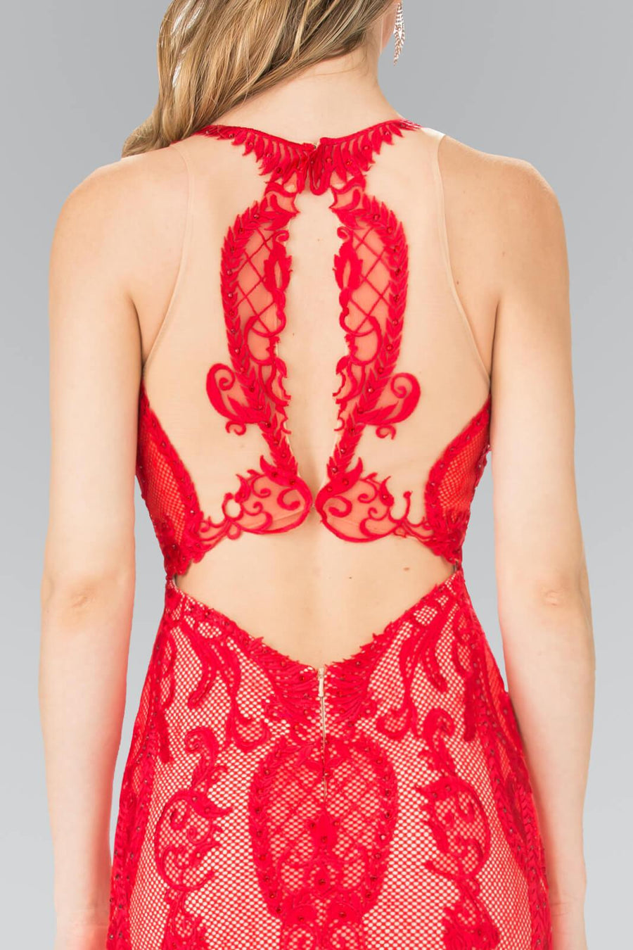 Mermaid Long Prom Halter Homecoming Gown - The Dress Outlet Elizabeth K