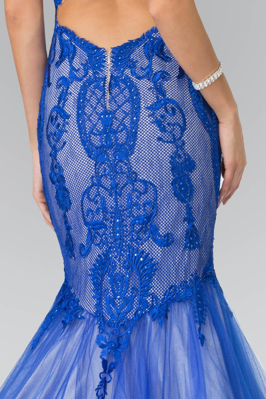 Mermaid Long Prom Halter Homecoming Gown - The Dress Outlet Elizabeth K