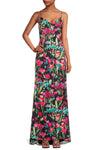 Formal Dresses Long Floral Print Formal Dress Black Multi