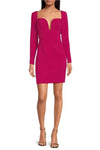 Cocktail Dresses Fitted Long Sleeve Cocktail Dress Rich Magenta