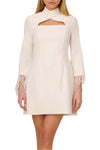 Cocktail Dresses A Line Feather Short Cocktail Dress Ivory